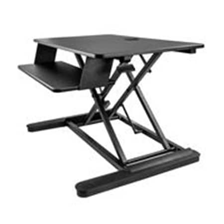 Ezgeneration 35 in. Sit-Stand Desk Converter - Large Work Surface, Black EZ736507